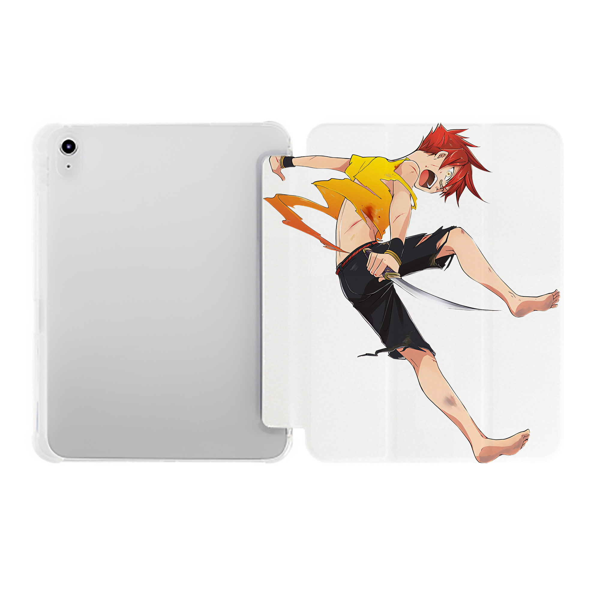 （画像用） 刀剣乱舞 Touken Ranbu IPad ケース ペン収納付き 三つ折りスタンド PUレザー×シリコン 対応機種9.5/10.5/10.9インチ